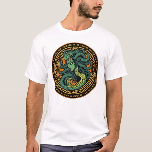 „Medusa – Blick der Macht“ T-Shirt (Vorderseite)