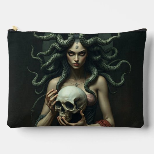 „Medusa – Blick der Macht“ Zubehörtasche (Vorderseite)