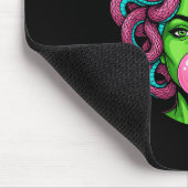 Medusa Blowing Bubblegum P Art Mythology Design Mousepad (Ecke)
