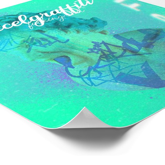 Medusa - Cyan Aesthetic Poster by xcelgraffiti (Ecke)