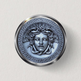 Medusa Designer Pin Button für Kleidung, Hüte, etc