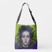 Medusa Eyes, Cross Body Bag Tragetaschen Mit Langen Trägern (Rückseite)