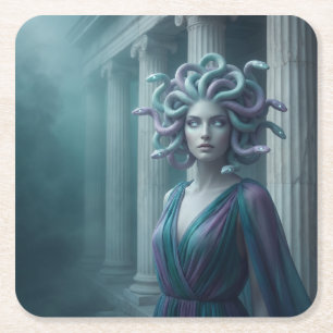 Medusa-Geschenktasche Rechteckiger Pappuntersetzer