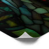 Medusa - Glass Window Tiffany Style Poster (Ecke)