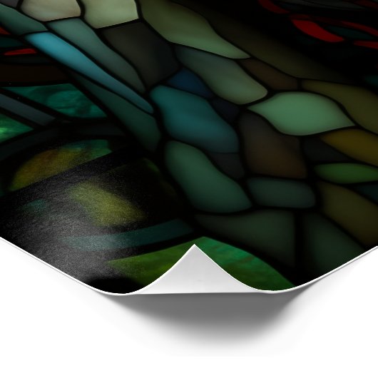 Medusa - Glass Window Tiffany Style Poster (Ecke)