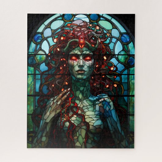Medusa - Glass Window Tiffany Style Puzzle (Vertikal)