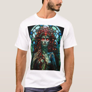 Medusa - Glass Window Tiffany Style T-Shirt