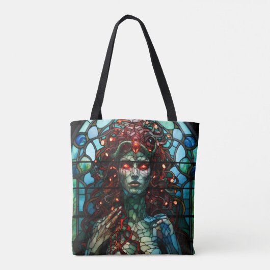 Medusa - Glass Window Tiffany Style Tasche (Rückseite)