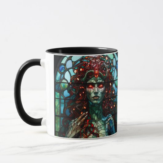 Medusa - Glass Window Tiffany Style Tasse (Links)