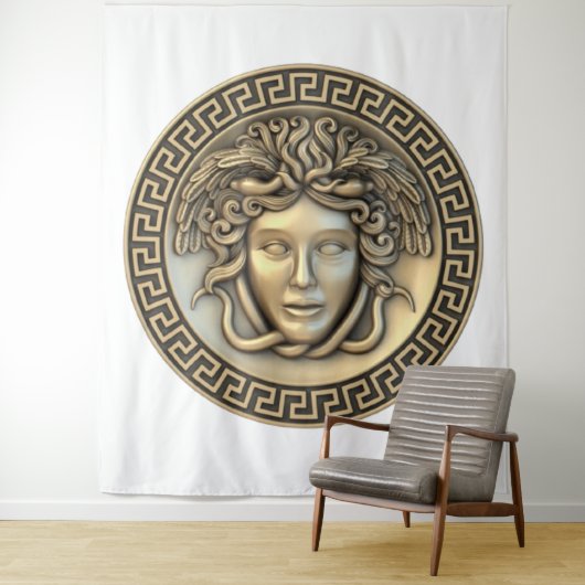 Medusa Gold Wall Art Wandteppich (Beispiel)