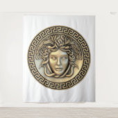 Medusa Gold Wall Art Wandteppich (Vorderseite)