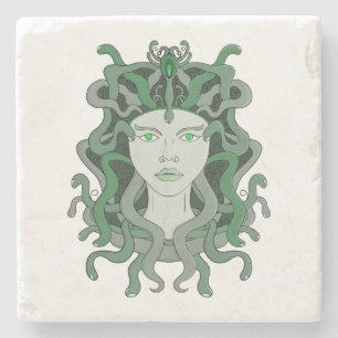Medusa Gorgo Schlange Gorgone Monster griechische Steinuntersetzer