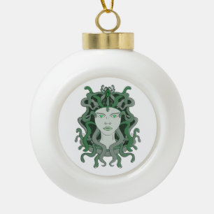Medusa Gorgo Snake Gorgon Monster Griechische Myth Keramik Kugel-Ornament