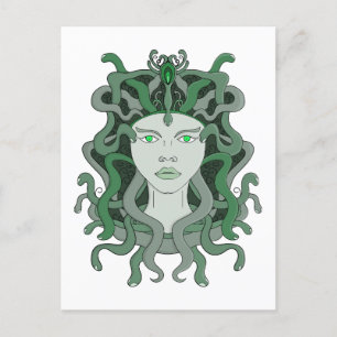 Medusa Gorgo Snake Gorgon Monster Griechische Myth Postkarte