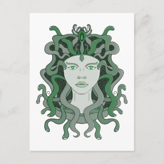 Medusa Gorgo Snake Gorgon Monster Griechische Myth Postkarte (Vorderseite)