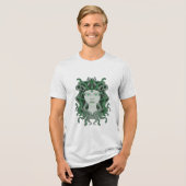 Medusa Gorgo Snake Gorgon Monster Griechische Myth Tri-Blend Shirt (Vorderseite voll)
