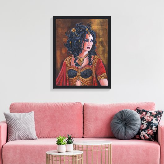 Medusa Gorgon Frau mit Schlangen von Renee Lavoie Leinwanddruck (Insitu (Wohnzimmer))