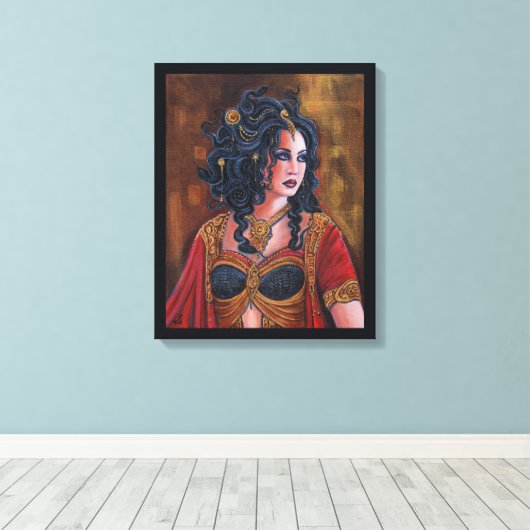 Medusa Gorgon Frau mit Schlangen von Renee Lavoie Leinwanddruck (Insitu (Holzboden))