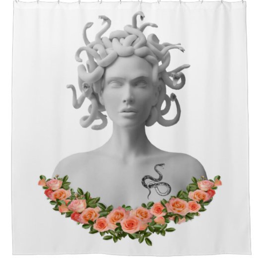 Medusa Gorgon Griechische Mythologie Duschvorhang (Vorderseite)