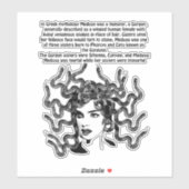 Medusa Gorgon Griechische Mythologie Fantasy Art Aufkleber (Blatt)