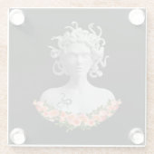 Medusa Gorgon Griechische Mythologie Glasuntersetzer (Rückseite)