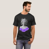 Medusa Gorgon Griechische Mythologie Lila Bloral T-Shirt (Vorne ganz)