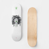 "Medusa" grau Skateboard (Vorderseite)