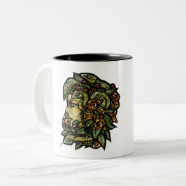 Medusa Green Snakes Gorgon Zweifarbige Tasse