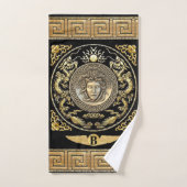 Medusa Griechisch Key Personalisiertes Badetuch Se Badhandtuch Set (Handtuch)