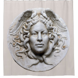 Medusa Griechisch Wiederbelebung Beige neutraler M Duschvorhang