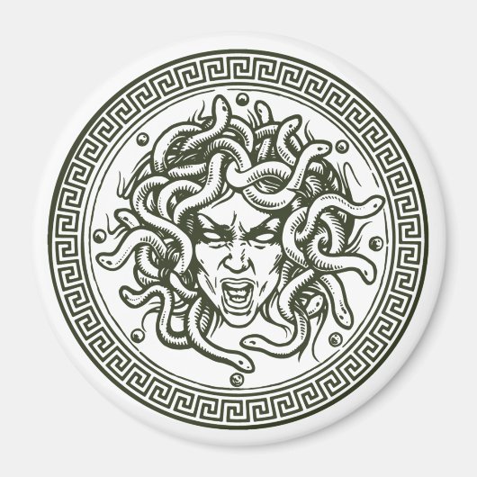 Medusa Griechische Mythologie Magnet (Vorne)