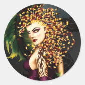Medusa Grithology Snake Gorgon Runder Aufkleber (Vorderseite)