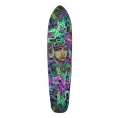 Medusa grün und lila Skate-Bretterdeck Skateboard (Vertikal)