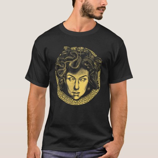 Medusa Head Face Greek Mythology Snake Goddess Myt T-Shirt (Vorderseite)