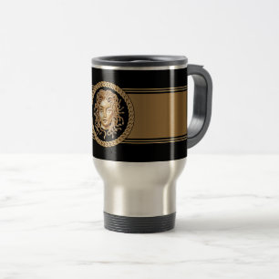 Medusa Head Gold Travel Mug Reisebecher