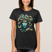 Medusa Head Griechische Mythologie Snake Hair Lady T-Shirt (Vorderseite)