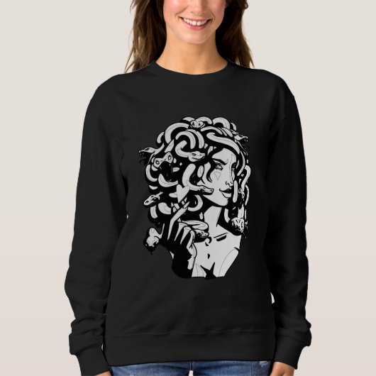 Medusa Head Snake Hair Greek Mythology Ancient Lov Sweatshirt (Vorderseite)