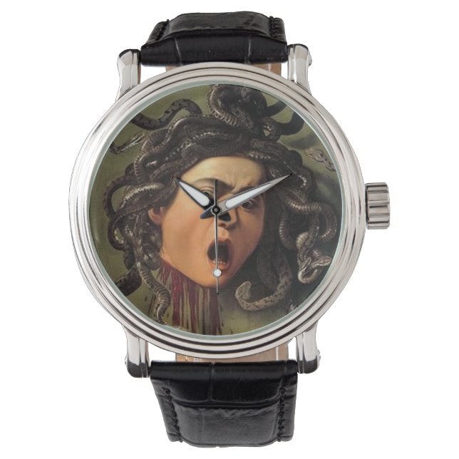 Medusa Head von Caravaggio Armbanduhr (Vorderseite)