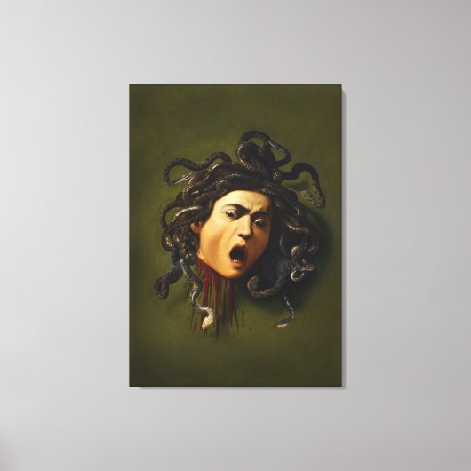 Medusa Kopf Caravaggio Malerei Kunst Mythologie ca Leinwanddruck (Vorderseite)
