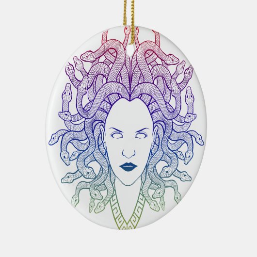 Medusa-Kopf Keramik Ornament (Rechts)