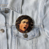 Medusa-Kopf von Caravaggio Button (Beispiel)