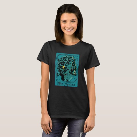 Medusa Love Snake head Tarot Card Snakes Ancient G T-Shirt (Vorne ganz)