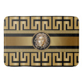 Medusa Luxus Black & Gold Bath Mat Badematte (Vorderseite)