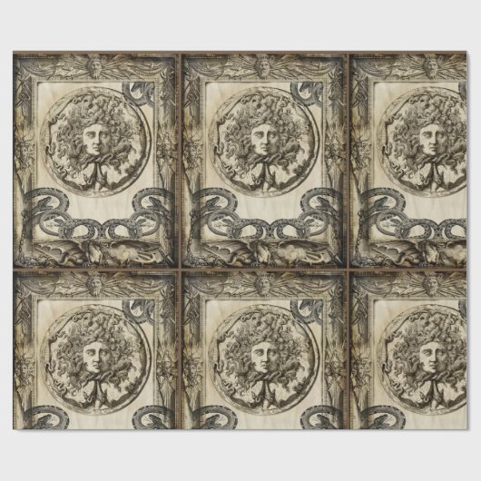 Medusa-Manuskript-Packpapier Geschenkpapier (Flach)