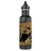 Medusa Medallion Gold Edelstahl Wasserflasche Edelstahlflasche (Rechts)