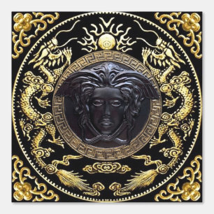 Medusa Noire mit Barock-Ornament-Designer Tapete