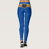 Medusa Noire und griechischer Schlüssel zu Meander Leggings (Rückseite)