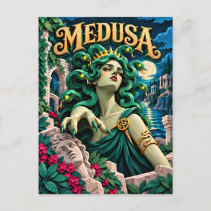 Medusa, Paper Cut Monster Postkarte