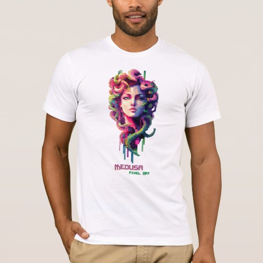 Medusa Pixel Art T-Shirt (Vorderseite)