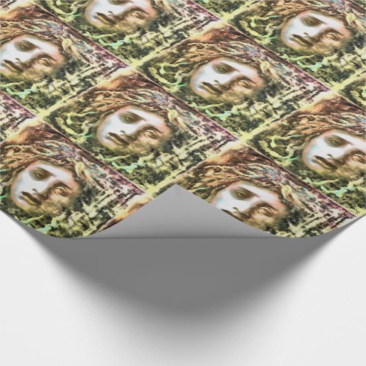 Medusa Portrait eines Gorgon Geschenkpapier (Ecke)